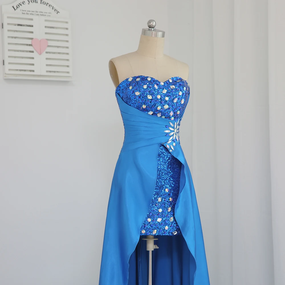 Новинка, хит, королевское синее платье для выпускного вечера, платье-футляр с блестками и кристаллами, юбка со съемной юбкой, платье для выпускного вечера, вечерние платья