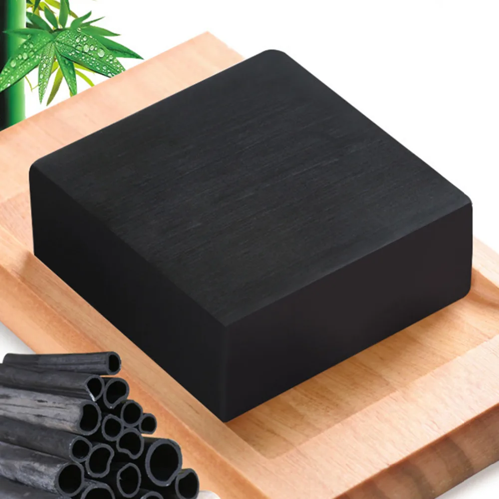 

Face Washing Deep Cleaning Pore Handmade Soap Black Square Natural Bamboo Charcoal Blackhead Acne Remover Oil-control Bath Soap