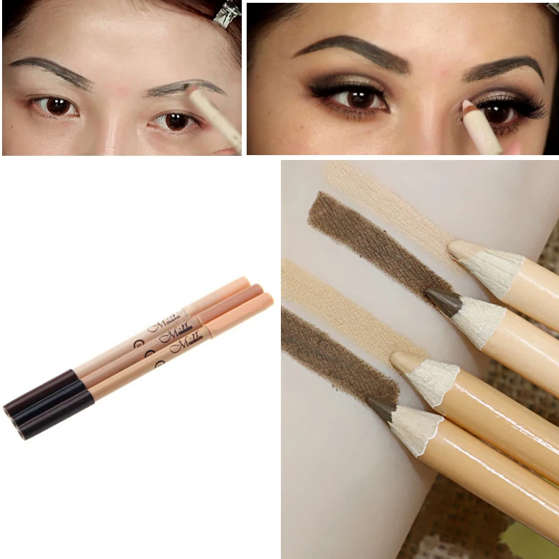 

Waterproof 2 in 1 Eyebrow Pen + Foundation Base Contour Makeup Face Concealer Pencil Professional Double-end Make Up M02990