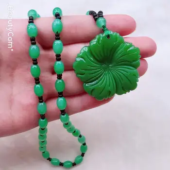 

mix Chinese Handmade Natural Lotus flower Reiki healing crystal Carved Mother Amulet Lucky Pendant Necklace Jewelry best friend