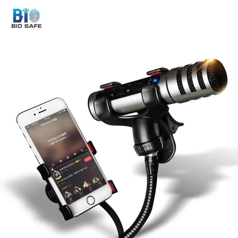 

[Bio Microphones] Wired Capacitive Radio Microphone Mobile Phone Microfone Mikrofon Condensador Live Record Karaoke Microphones