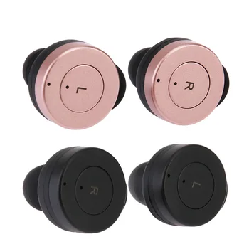 

Dual Wireless Stereo Earphone Bluetooth Earbuds +250mAH Charging Case, Wireless Binaural HIFI Handsfree Headset Black Pink