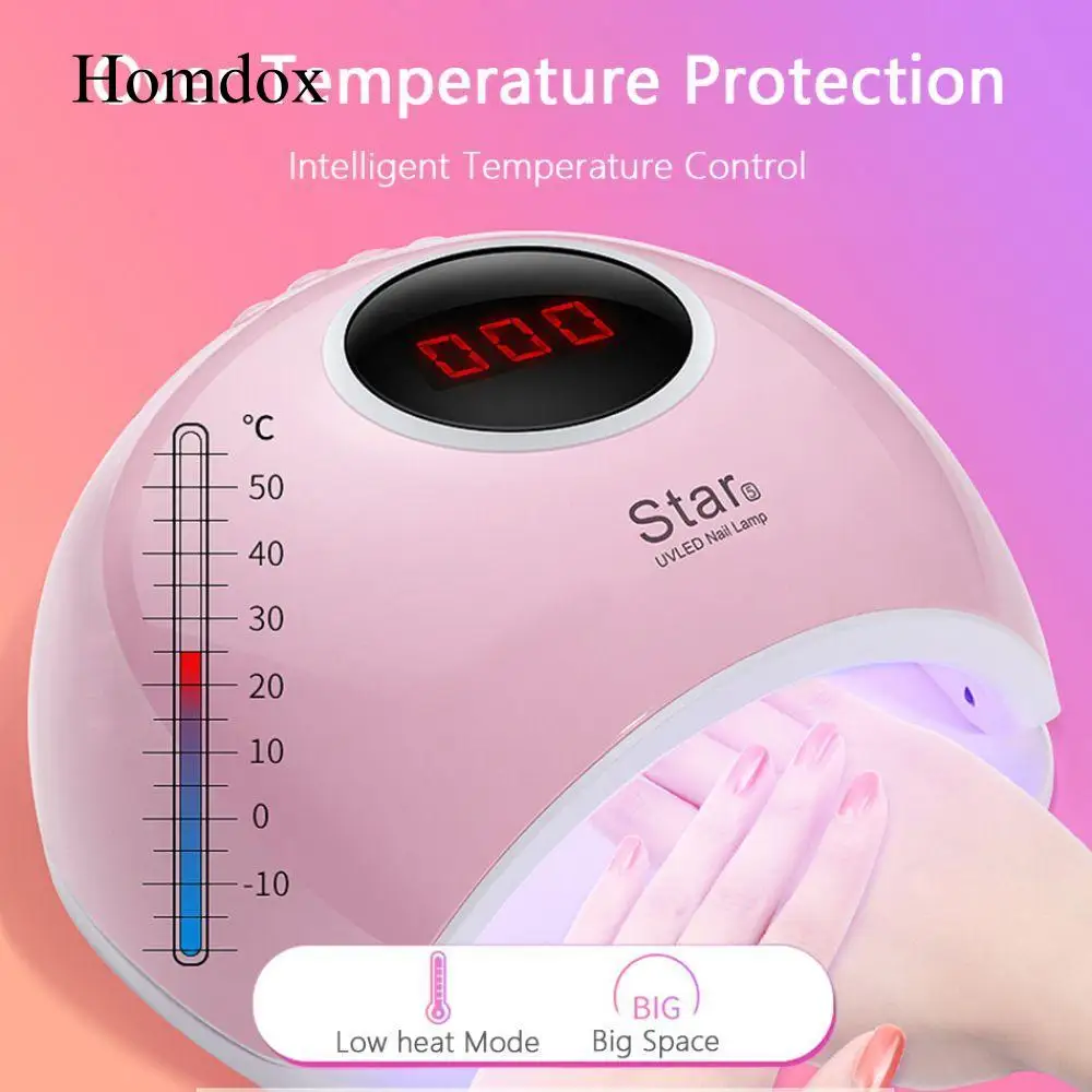 

72W UV LED Lamp For Nails Dryer Sun Light Lamp For Manicure Smart LCD Display For All Gel Nail Polish Nail Art Tools