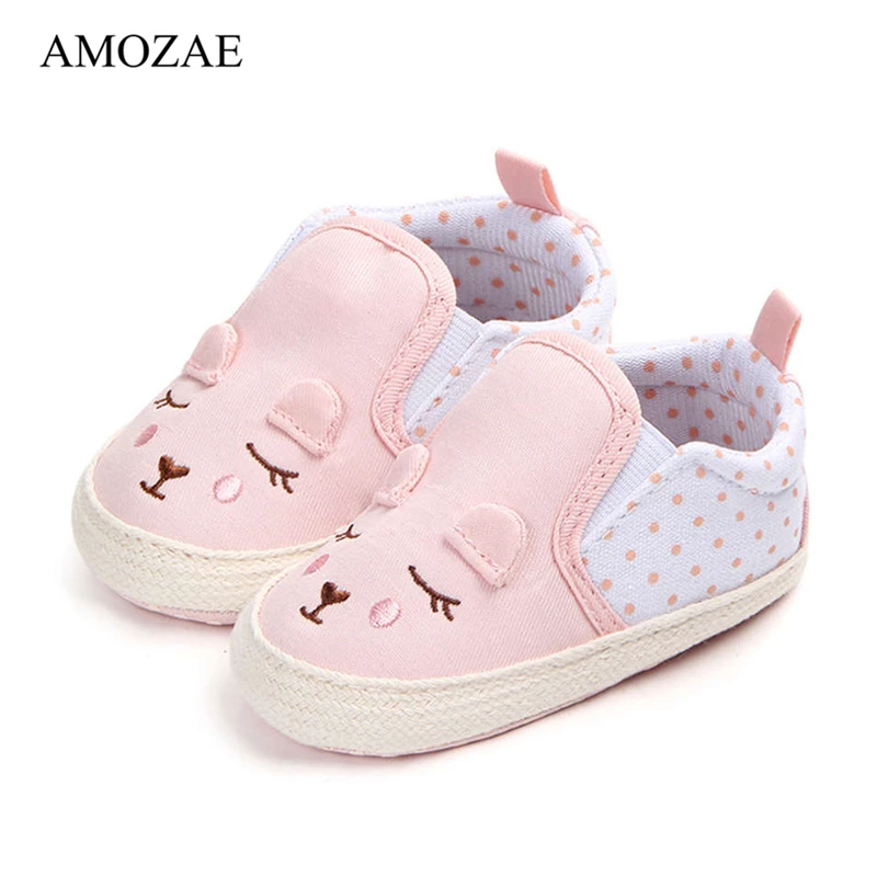 

Baby Girls Shoes For Newborn Animal Pattern With Dot Baby Shoes Spring Autumn Anti-slip Toddler Cute First Walkers 0-18 Months