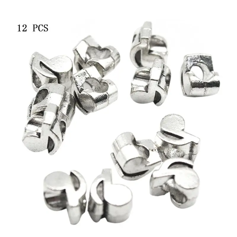 

12pcs Shoelace Buckle DIY Sport Shoes Decoration Note Shape Fashion Cute Alloy Accessories Shoes Supplies Hot Sale