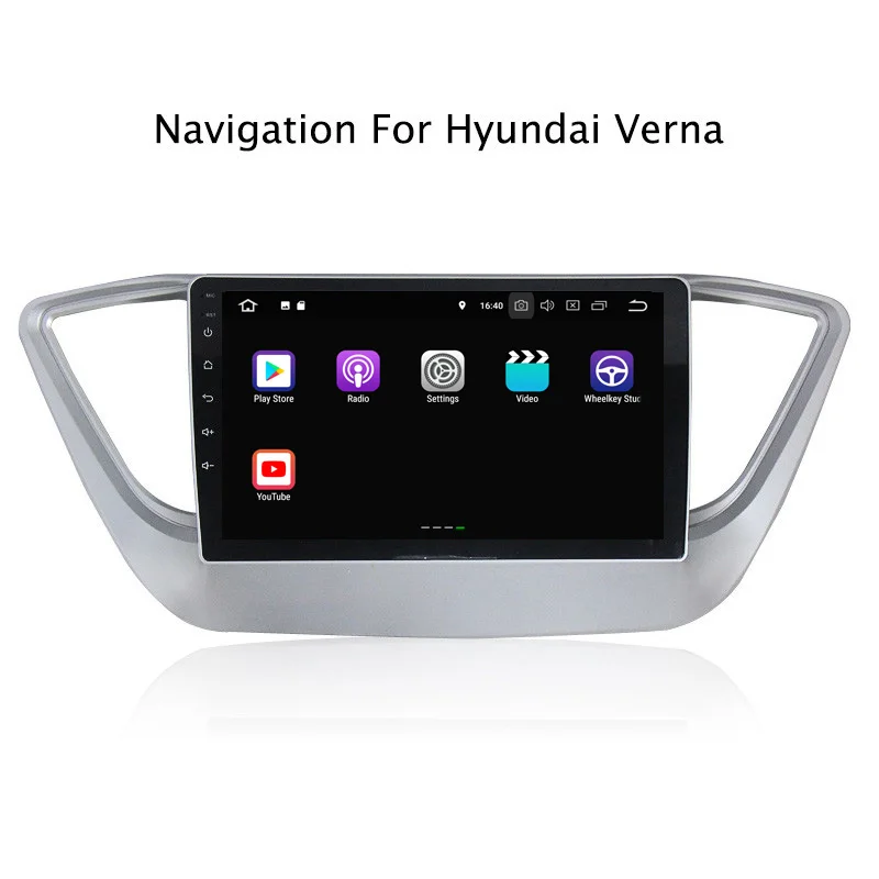 Cheap 9Inch PX30 Android 9.0 Car DVD Multimedia Player For Hyundai Verna Solaris ,Silver GPS Navigation Radio Stereo Audio 3