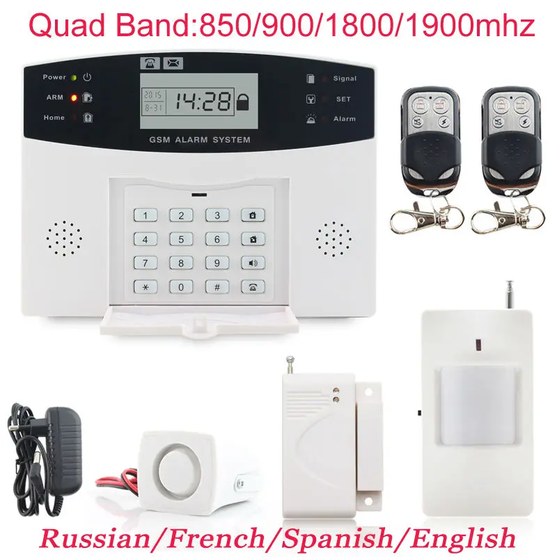 

Hot sales Wireless GSM Alarm System PIR Home Security Burglar Alarm Systems Auto Dialing Dialer SMS Call Free Shipping