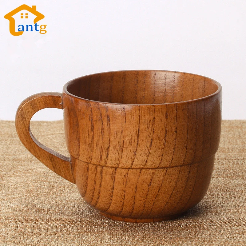 200ml Wood Tea Cup Coffee Mug Japanese Style Wooden Mugs Portable Teacup  Kids Milk Water Drinking Cups With Handgrip Drinkware - Mugs - AliExpress