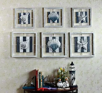 

Mediterranean wood wall ornamentation Home accessories mural painting living room bedroom decorations/souvenirs craft