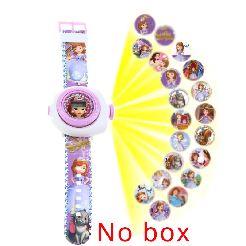 JOYROX принцесса Человек-паук детские часы проекция мультфильм шаблон Цифровые Детские часы для мальчиков девочек светодиодный дисплей часы Relogio - Цвет: Princess no box