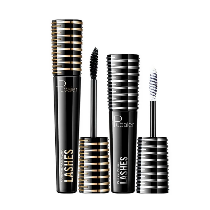 

Pudaier brand 2 in 1 fake eyelashes + mascara 3D fiber makeup eyelashes lengthening Mascara volume Express Maquiagem eyelashes