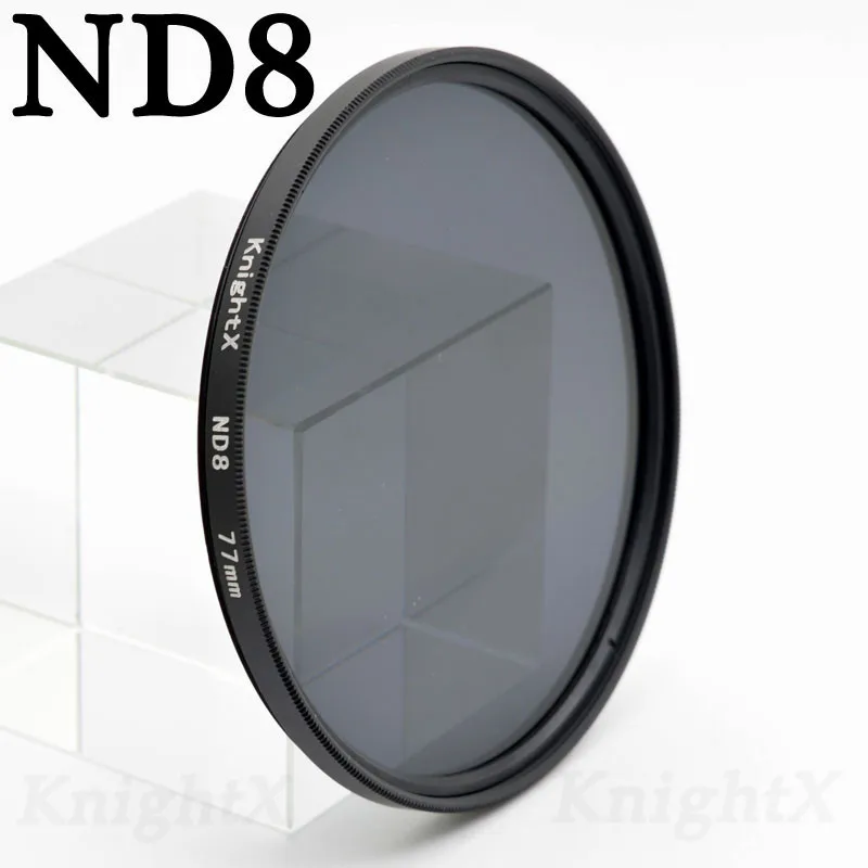 Фото Фильтр объектива KnightX ND ND2 ND4 ND8 ND16 UV 49 52 55 58 62 67 72 77 для камер Canon EOS 1100D 700D 650D 600D 18-55 мм №4