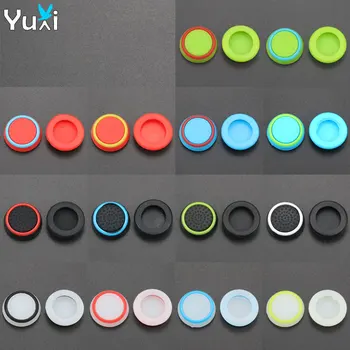 

YuXi 2pcs Analog Silicone Controller Sticks Grips Cap Cover For Sony PlayStation 4 Pro Slim For Xbox One 360 For Switch Pro