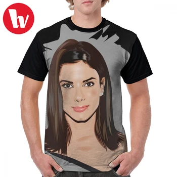 

Sandra T Shirt Sandra Bullock T-Shirt 100 Polyester Summer Graphic Tee Shirt Print Mens Awesome Short-Sleeve XXX Tshirt