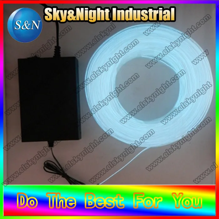 Best Price 2.3mm-100M Flexible Neon Light EL Wire(WHITE COLOR)+220V Inverter With Free Shipping