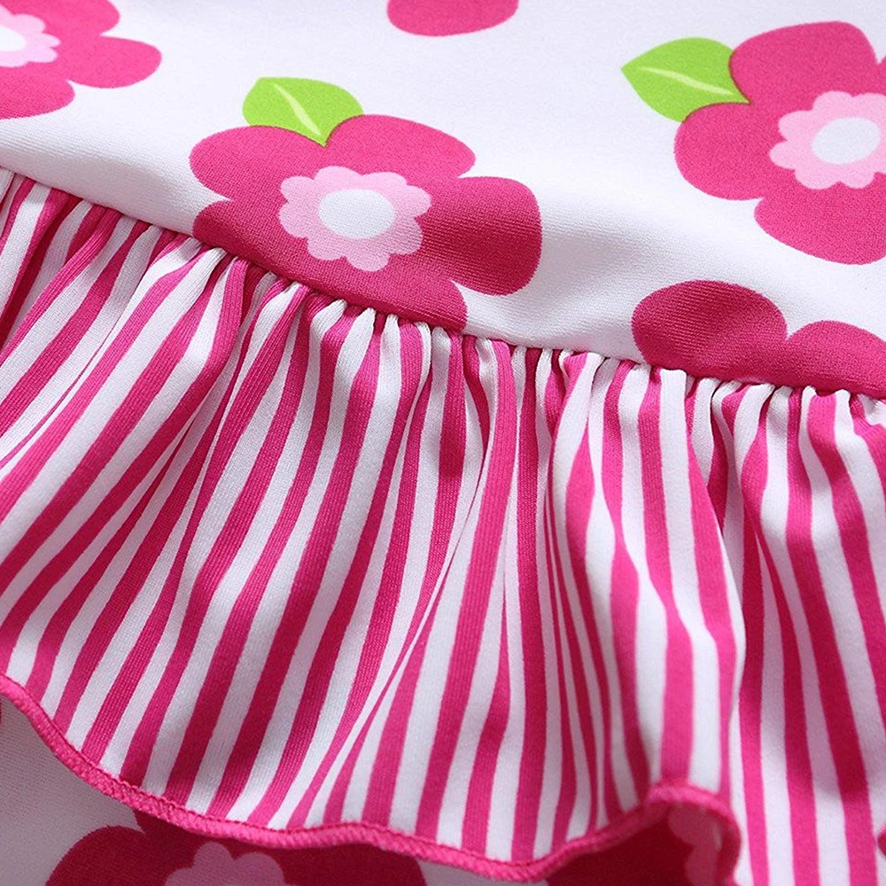 Charmleaks/слитные купальники для маленьких девочек с цветочным принтом; одежда для купания с оборками; милое детское бикини; пляжная одежда