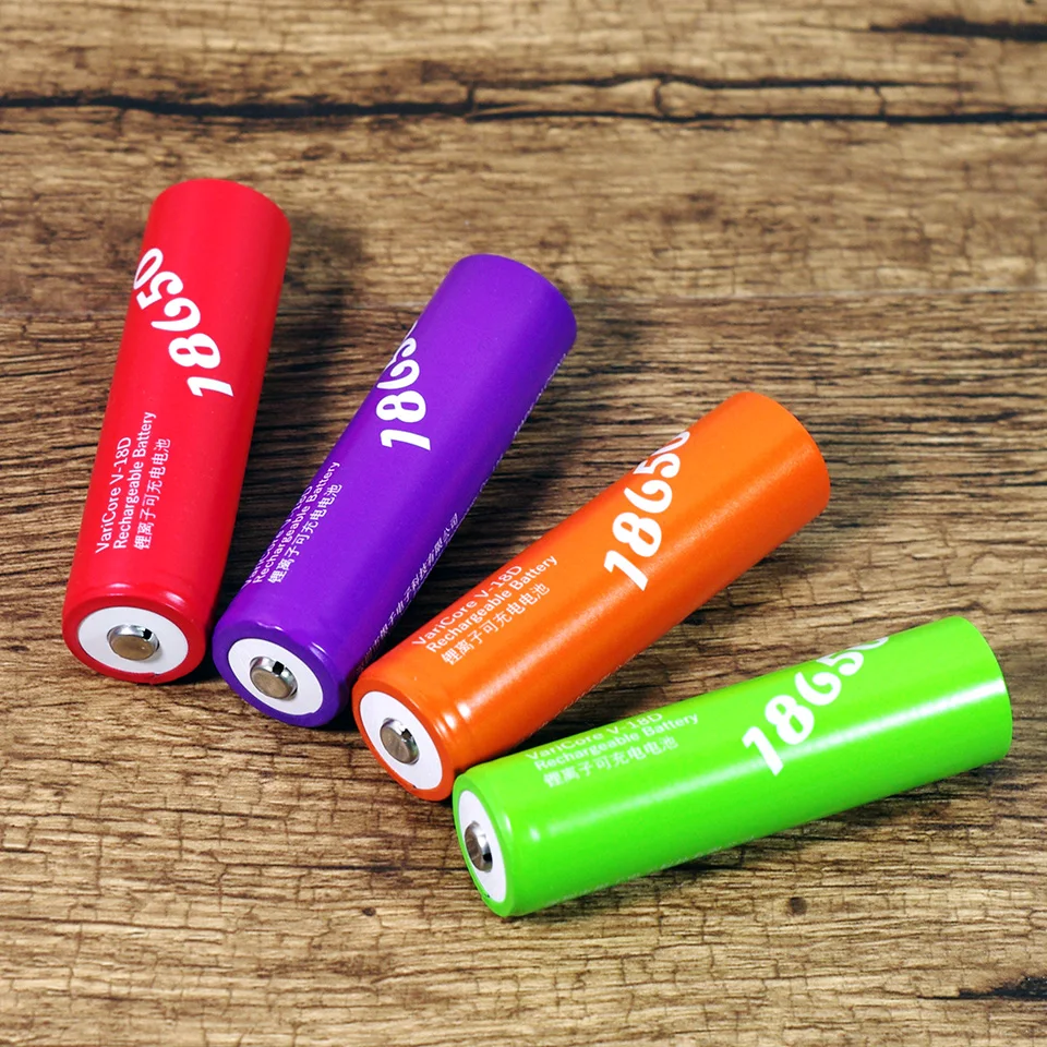 

4PCS set Varicore 18650 Battery 2500mAh 3.7V Discharge 20A Power Battery V-18D For e-cigarette Flashlight DIY Pointed