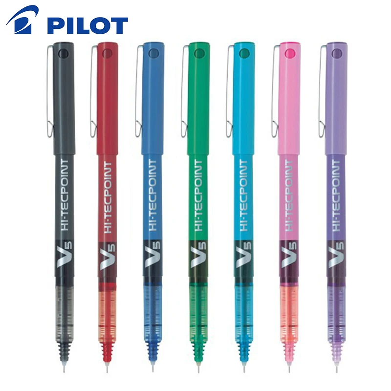 

14 Pcs/Lot Wholesale Japan Pilot V5 Liquid Ink Pen 0.5mm 7 Colors to Choose BX-V5 standard pen office and school stationery