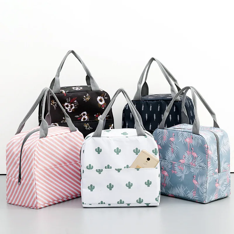 

2018 Real Fashion Lunchbox Zipper Bag Lunch Handbag Insulation Waterproof Female Fruit Fresh Of Large Aluminum Foil Thickening