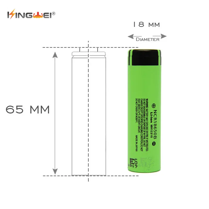 Максимальный размер аккумулятора. Аккумулятор 18650 li-ion Panasonic ncr18650b 3400 Mah. Размеры аккумуляторов li-ion 18650. Типоразмеры аккумуляторов 18650. Аккумулятор 18650 Габаритные Размеры.