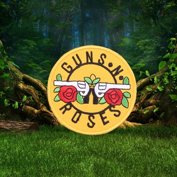 

Prajna Guns N Roses Embroidery Punk Patch Badge T-Shirt Appliques Iron On Patches For Clothes Diy Sticker Decor E