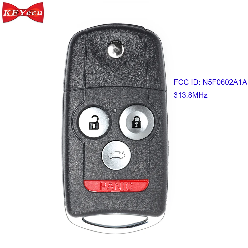 KEYECU 2 шт. для Acura MDX RDX 2007 2008 2009 2010 2011 2012 дистанционный ключ-брелок от машины 313,8 МГц FCC, аддитивного цветового пространства(ID: N5F0602A1A