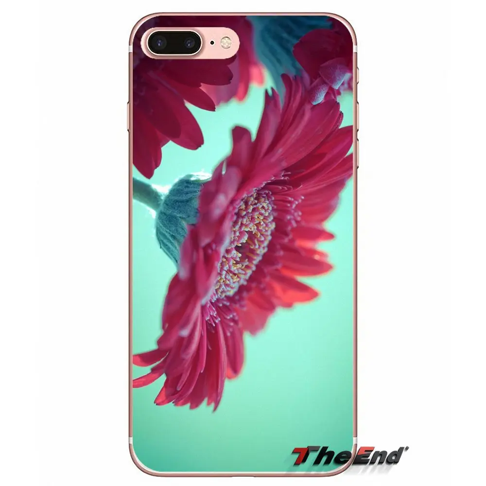Для Xiaomi Redmi 4 3 3S Pro Mi3 Mi4 Mi4i Mi4C Mi5 Mi5S Mi Max Note 2 Gerbera розовый цветочный силиконовый чехол