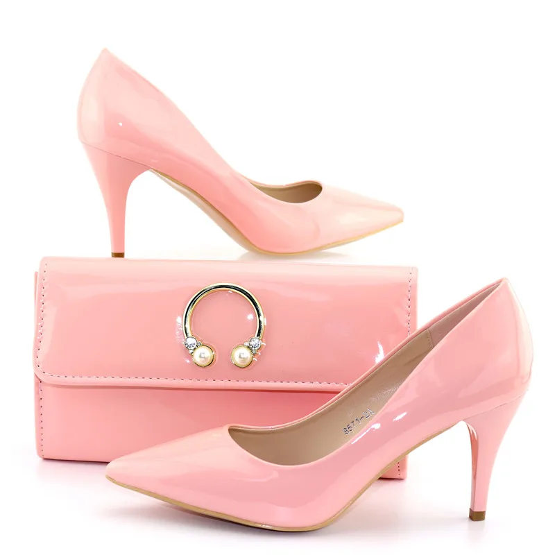 

High quality African Women Matching Italian Shoes and Bag Set Wedding Italian sheos nag sets