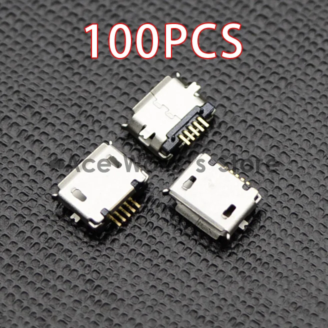 Новинка 100 шт./лот Micro USB Type B Женский 5Pin разъем SMT Jack Разъем Порт печатной платы |