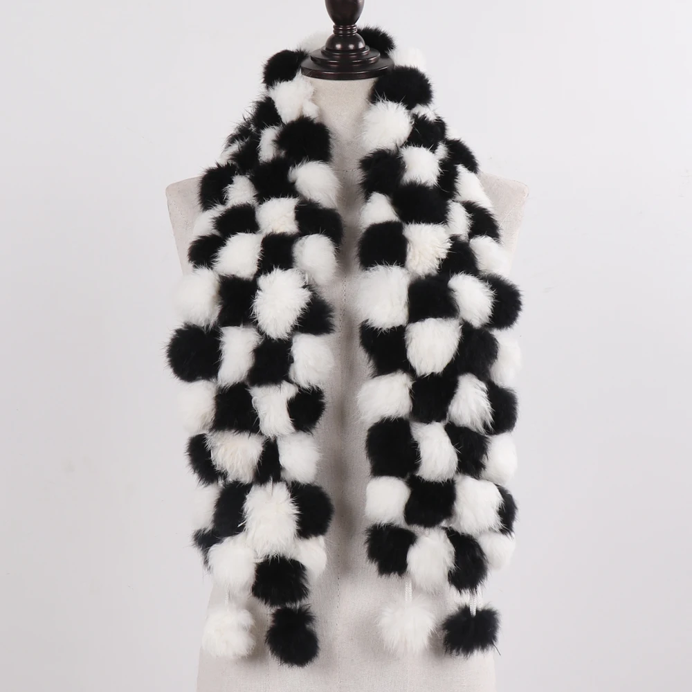 Женский шарф из натурального меха, зимний теплый шарф из натурального кроличьего меха, модные женские шарфы из натурального кроличьего меха, опт и розница