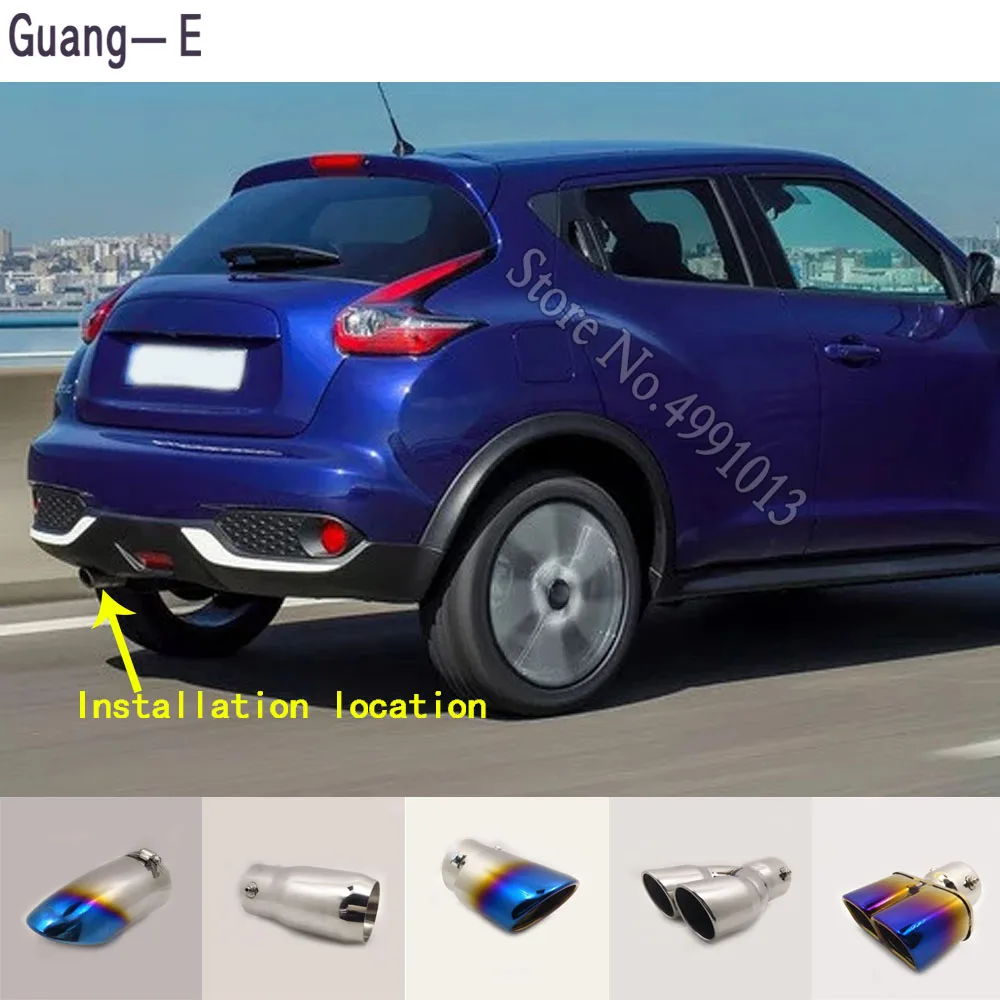 Наклейки на автомобиль для Nissan Juke 2012-2017 накладка глушитель наружная заднюю трубу