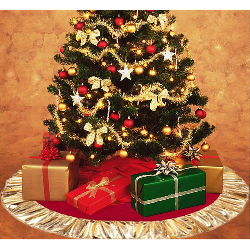 CINMOK 90cm/35inch Christmas Tree Skirt Brushed Cloth Christmas Tree Floor Mat Red Xmas Tree Base Covers Rustic Xmas Decoration Santa Claus Elk Pattern for Merry Christmas New Year Home Party Decors CINMOK 90cm/35inch Christmas Tree Skirt Brushed Cloth Christmas Tree Floor Mat Red Xmas Tree Base Covers Rustic Xmas Decoration Santa Claus Elk Pattern for Merry Christmas New Year Home Party Decors
