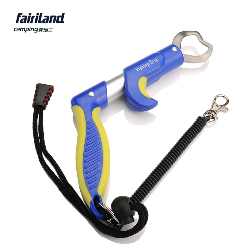 

19cm(7.5") MINI Aluminum fishing grip GUN-STYLE FLOATING fishing lip grip w/ stainless steel jaw Potable lip gripper