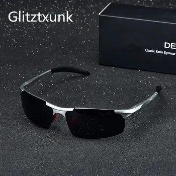 Glitztxunk gafas de sol polarizadas para hombre, gafas de sol Retro cuadradas con diseño de conducir, gafas de sol masculinas para hombre UV400, gafas de sol hombre