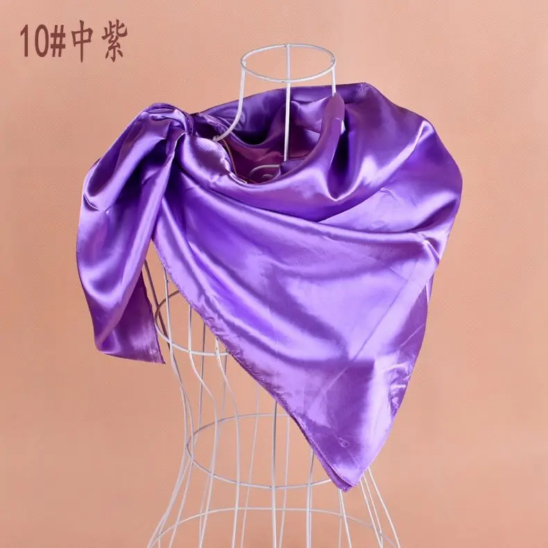 Women big Square scarf Pure color soft headband hijab scarf - Цвет: see chart