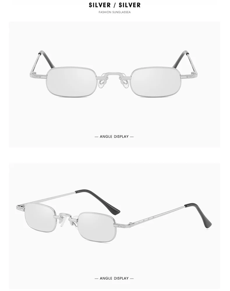YOOSKE стимпанк очки солнцезащитные очки для мужчин и женщин винтажные маленькие прямоугольные Квадратные Солнцезащитные очки Модные красные очки бренд панк UV400
