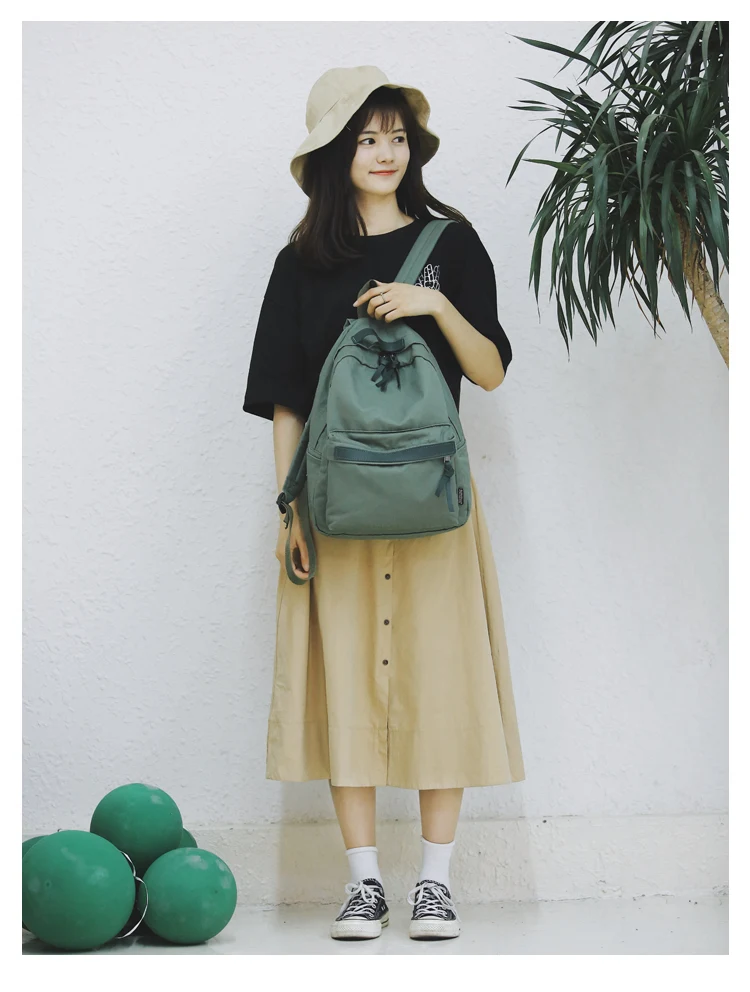 Menghuo High Quality Women Canvas Backpack Teenage Girls Leisure Backpack Bag Vintage Stylish Female School Bag Bookbag Mochilas (6)