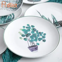 1 pc Christma Presente Bolo Pastelaria Prato de Frutas de Sobremesa ChildrenNew Bandeja pires Prato de Cerâmica Pratos Talheres de Natal Feito À Mão Dos Desenhos Animados(China)