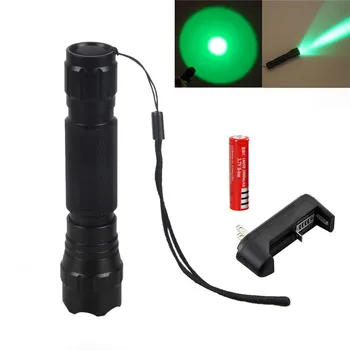 

CREE XM-L Q5 White /Green /Red/Blue Light LED Tactical Hunting Flashlight 501B Torch+ Pressure Switch+Gun Mount +battery+charger