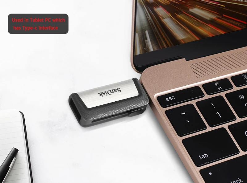 SanDisk USB Flash Drive 64 GB Тип-C USB3.1 двойной OTG 32 ГБ памяти 128 Гб флешки SDDDC2 Extreme 150 МБ/с. для смартфонов/PC