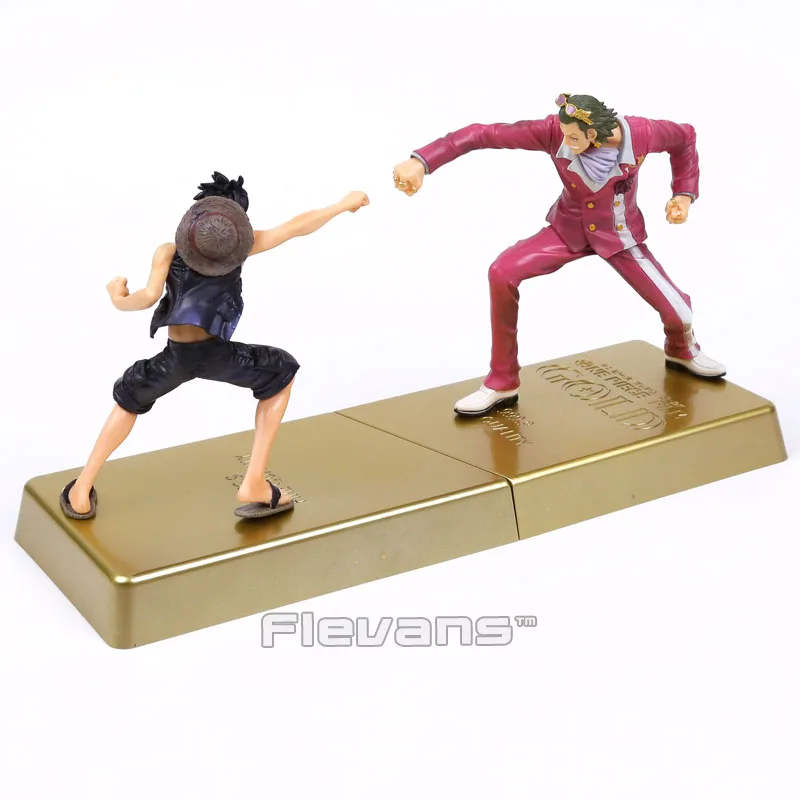 

Anime One Piece DXF Film Gold MANHOOD 2 Monkey D Luffy VS Gild Tesoro PVC Figures Collectible Model Toys 2pcs/set