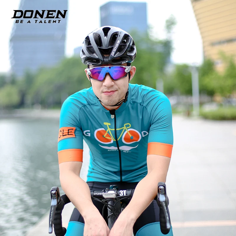 DONEN 2018 برو الصيف الدراجات جيرسي مجموعة دراجة هوائية جبلية الملابس MTB دراجة الملابس ارتداء مايوه روبا Ciclismo الرجال الدراجات مجموعة