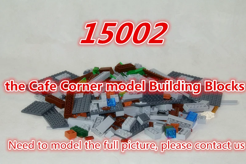 

New ideas series the Cafe Corner model Building Blocks compatible 10182 15002 classic Architecture toys for children