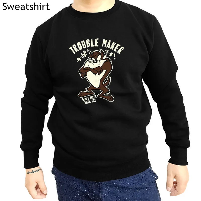 

Taz 'Trouble Maker' Art hoodies, Tasmanian Devil Looney Tunes sweatshirt All Sizes Cartoon hoody men Unisex New Fashion sbz1272