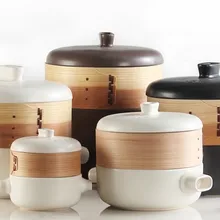 Япония, Южная Корея, стильная Пароварка, кастрюля, керамическая кастрюля, огнестойкая, высокая температура, эмалированная, термальная суповарка