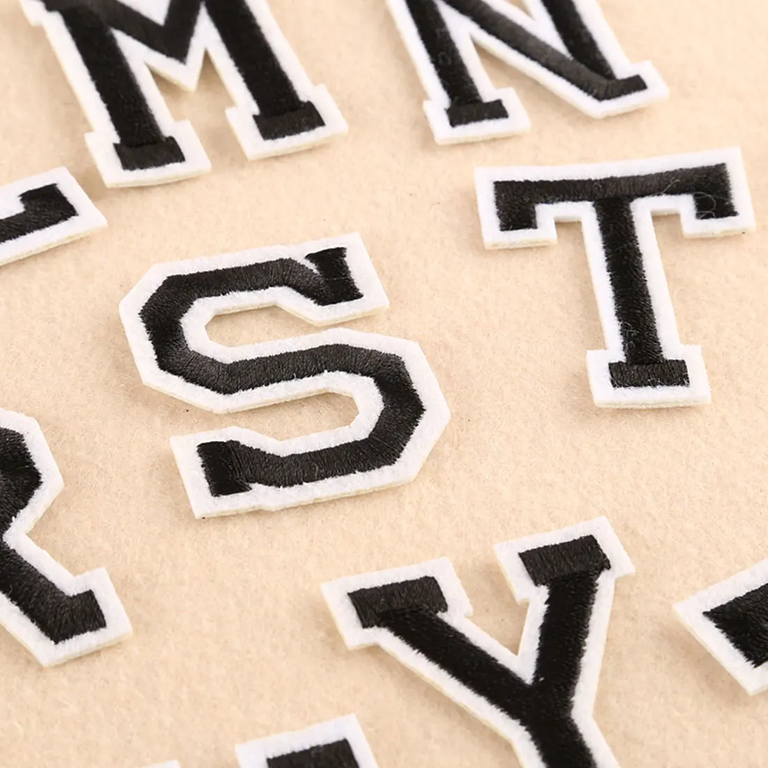 English Alphabet Letter A Z Mixed Embroidered Iron On Patch For