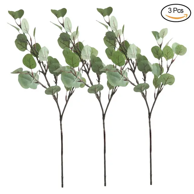 OurWarm Eucalyptus Leaves Fake Eucalyptus Wedding Table Runner With