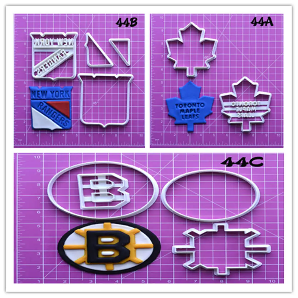 

National Hockey League logo Design Custom made 3D Printed Fondant Cupcake Top Kitchen Accessories