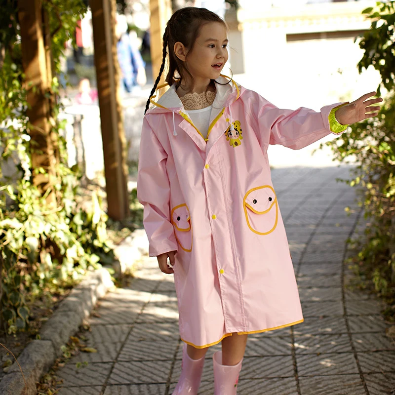 

Plastic Raincoat Kids For Children Rain Poncho Sets Cloak Impermeables Cape De Chuva Layer Waterproof Raincoat Breathable QQG383