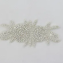 Inofinn T14 аппликация из чистого горного хрусталя для свадебных платьев отделкой Украшенные стразами шить на одежде пояс с аппликацией